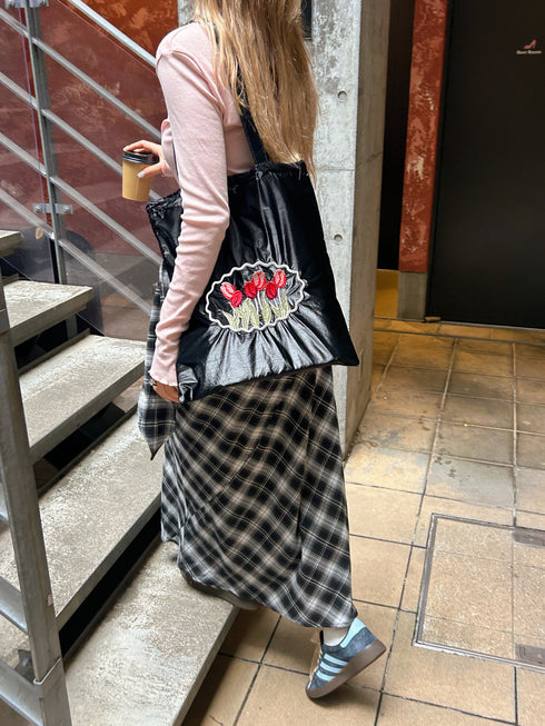 巻きスカート風チェックスカート | SL2243625 | ブラック