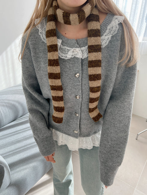 ボーダーニットタイ | SL4244605 | ブラウン