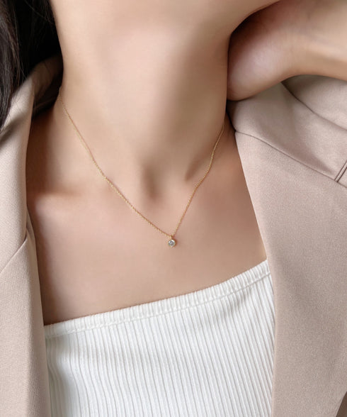 一粒ビジューネックレス | IS4233286 | ゴールド