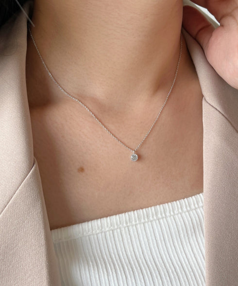 一粒ビジューネックレス | IS4233286 | シルバー