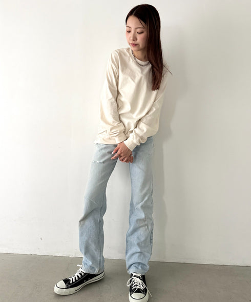 GILDAN(ギルダン) /ベーシック ロングスリーブ Tシャツ コットン ビッグシルエット オーバーサイズ サイズカラバリ豊富 長袖 ロンT 6.0オンス | 2193062 | アイボリー