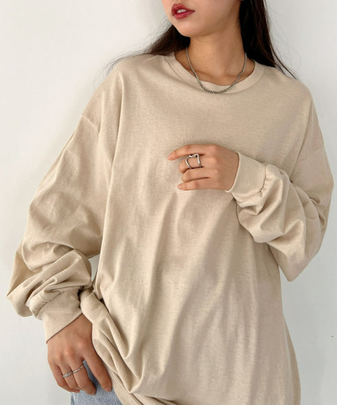 GILDAN(ギルダン) /ベーシック ロングスリーブ Tシャツ コットン ビッグシルエット オーバーサイズ サイズカラバリ豊富 長袖 ロンT 6.0オンス | 2193062 | ベージュ