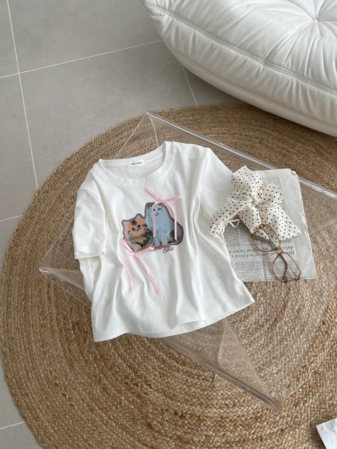 キャットリボンTシャツ | SL2252606 | ホワイト