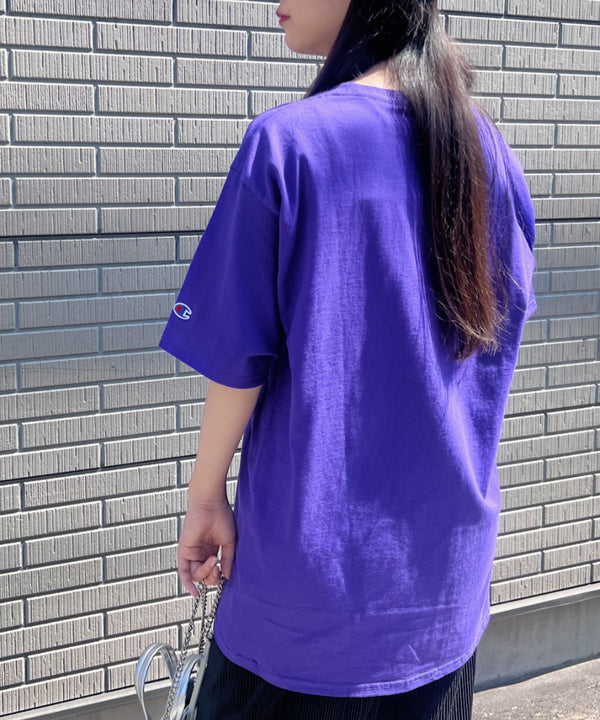 Champion Authentic T-SHIRTS チャンピオン サイズ展開多数 コットン 無地 1/2スリーブ 半袖 Tシャツ | 2191052 | パープル
