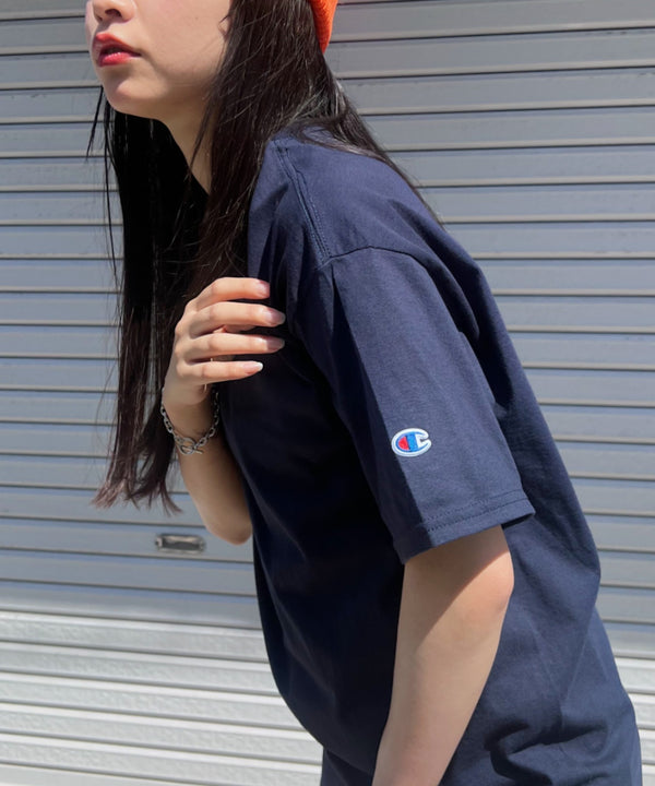 Champion Authentic T-SHIRTS チャンピオン サイズ展開多数 コットン 無地 1/2スリーブ 半袖 Tシャツ | 2191052 | ネイビー