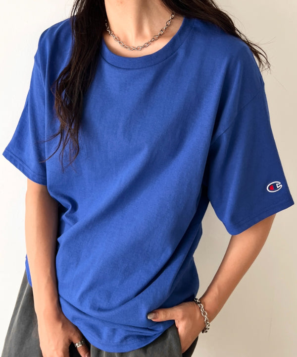 【お気に入り数12万人突破】Champion Authentic T-SHIRTS/チャンピオン サイズ展開多数 コットン 無地 1/2スリーブ 半袖 Tシャツ | 2191052 | ブルー