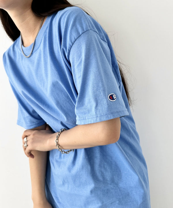 Champion Authentic T-SHIRTS チャンピオン サイズ展開多数 コットン 無地 1/2スリーブ 半袖 Tシャツ | 2191052 | ライトブルー