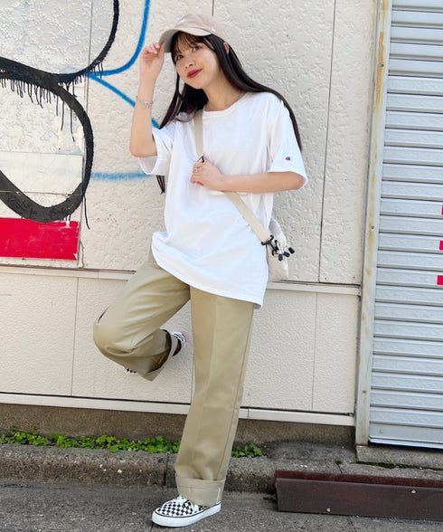 Champion Authentic T-SHIRTS チャンピオン サイズ展開多数 コットン 無地 1/2スリーブ 半袖 Tシャツ | 2191052 | ホワイト