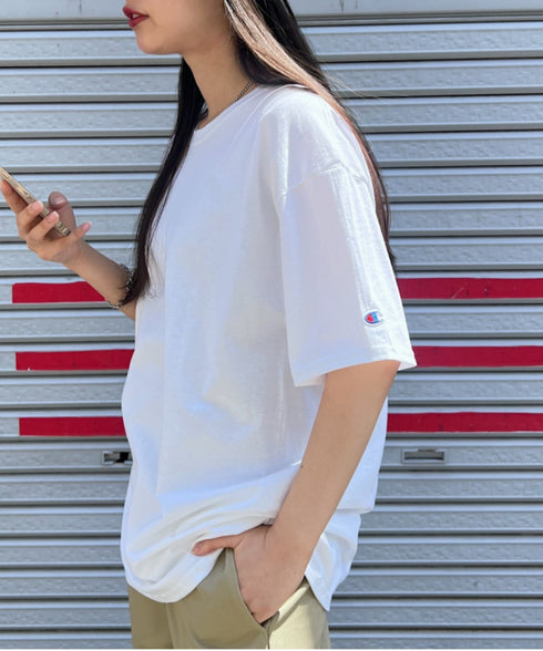 Champion Authentic T-SHIRTS チャンピオン サイズ展開多数 コットン 無地 1/2スリーブ 半袖 Tシャツ | 2191052 | ホワイト