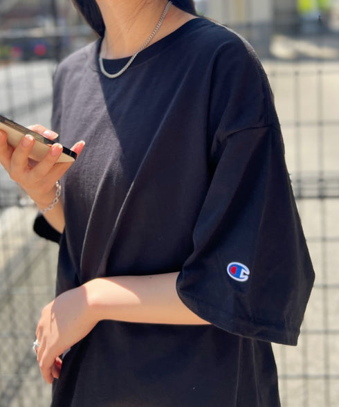 Champion Authentic T-SHIRTS チャンピオン サイズ展開多数 コットン 無地 1/2スリーブ 半袖 Tシャツ | 2191052 | ブラック