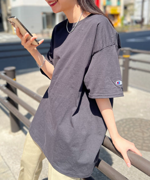 Champion Authentic T-SHIRTS チャンピオン サイズ展開多数 コットン 無地 1/2スリーブ 半袖 Tシャツ | 2191052 | ブラック