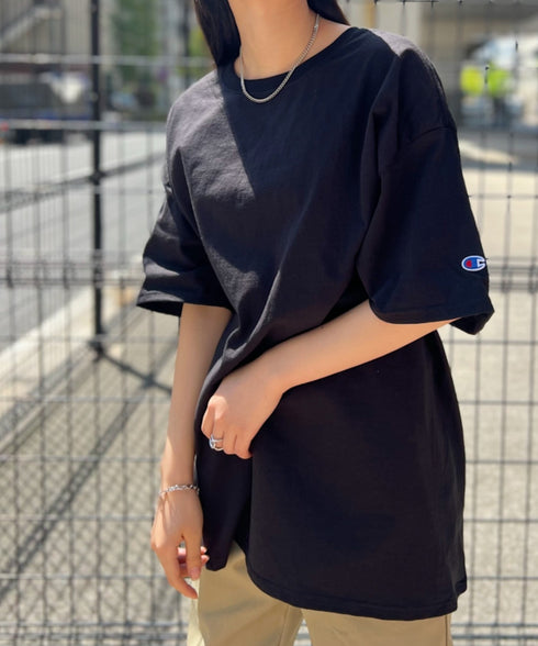 Champion Authentic T-SHIRTS チャンピオン サイズ展開多数 コットン 無地 1/2スリーブ 半袖 Tシャツ | 2191052 | ブラック