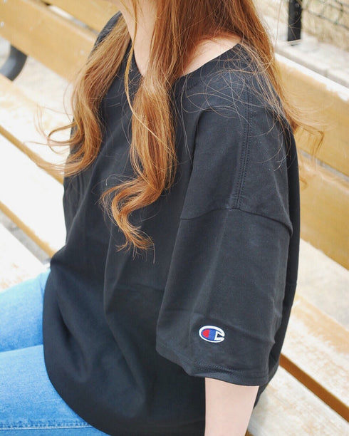 Champion Authentic T-SHIRTS チャンピオン サイズ展開多数 コットン 無地 1/2スリーブ 半袖 Tシャツ | 2191052 | ブラック