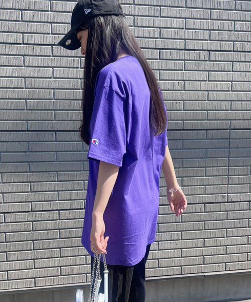 Champion Authentic T-SHIRTS チャンピオン サイズ展開多数 コットン 無地 1/2スリーブ 半袖 Tシャツ | 2191052 | パープル
