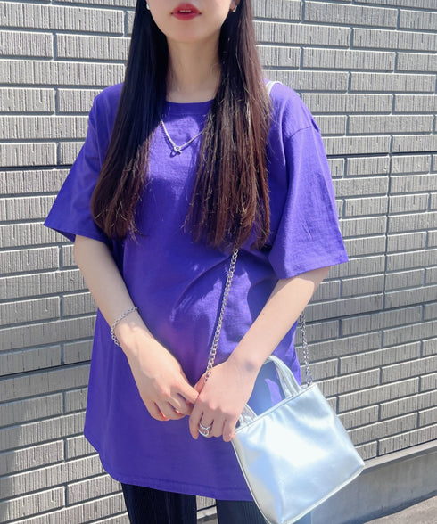 Champion Authentic T-SHIRTS チャンピオン サイズ展開多数 コットン 無地 1/2スリーブ 半袖 Tシャツ | 2191052 | パープル