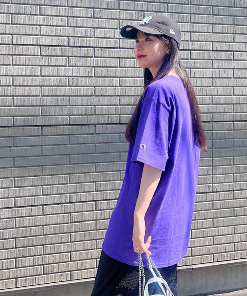 Champion Authentic T-SHIRTS チャンピオン サイズ展開多数 コットン 無地 1/2スリーブ 半袖 Tシャツ | 2191052 | パープル