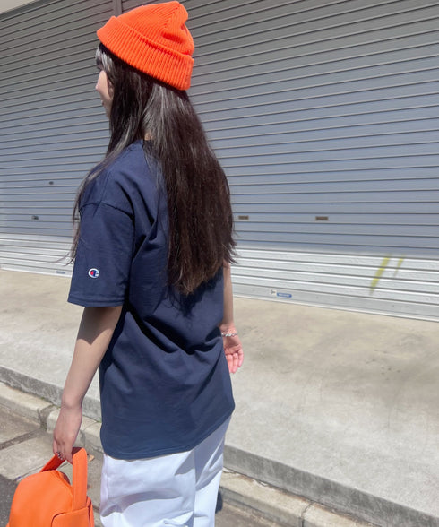 Champion Authentic T-SHIRTS チャンピオン サイズ展開多数 コットン 無地 1/2スリーブ 半袖 Tシャツ | 2191052 | ネイビー