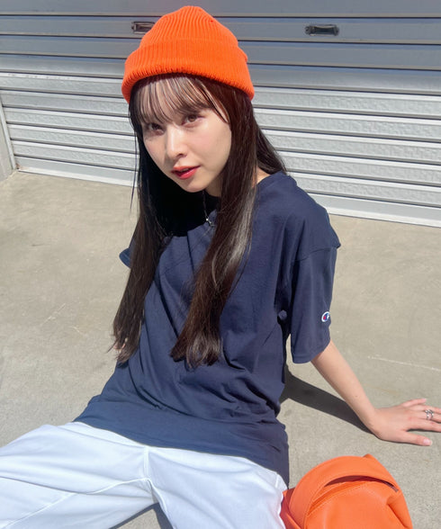 Champion Authentic T-SHIRTS チャンピオン サイズ展開多数 コットン 無地 1/2スリーブ 半袖 Tシャツ | 2191052 | ネイビー