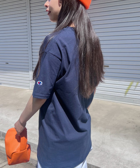 Champion Authentic T-SHIRTS チャンピオン サイズ展開多数 コットン 無地 1/2スリーブ 半袖 Tシャツ | 2191052 | ネイビー