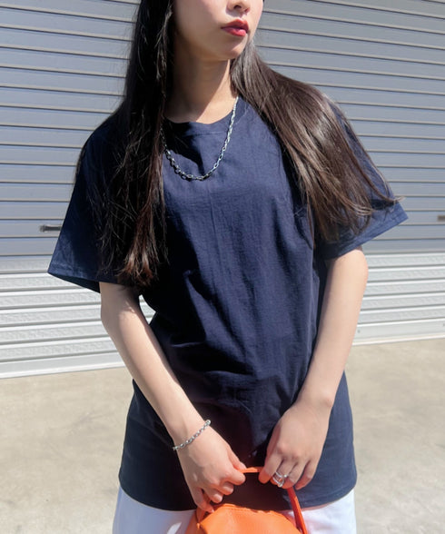 Champion Authentic T-SHIRTS チャンピオン サイズ展開多数 コットン 無地 1/2スリーブ 半袖 Tシャツ | 2191052 | ネイビー