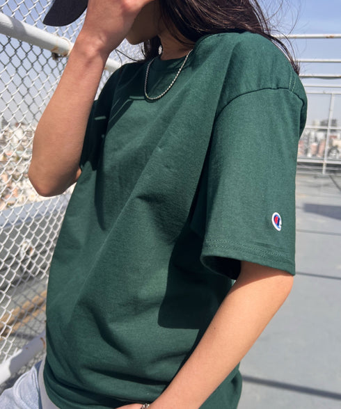 Champion Authentic T-SHIRTS チャンピオン サイズ展開多数 コットン 無地 1/2スリーブ 半袖 Tシャツ | 2191052 | ダークグリーン