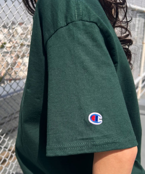 Champion Authentic T-SHIRTS チャンピオン サイズ展開多数 コットン 無地 1/2スリーブ 半袖 Tシャツ | 2191052 | ダークグリーン