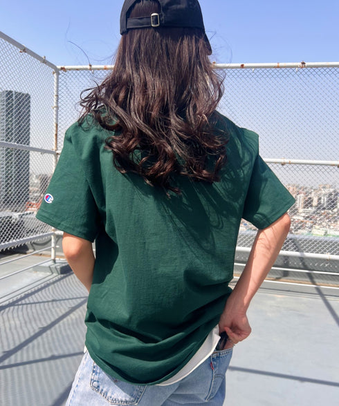 Champion Authentic T-SHIRTS チャンピオン サイズ展開多数 コットン 無地 1/2スリーブ 半袖 Tシャツ | 2191052 | ダークグリーン