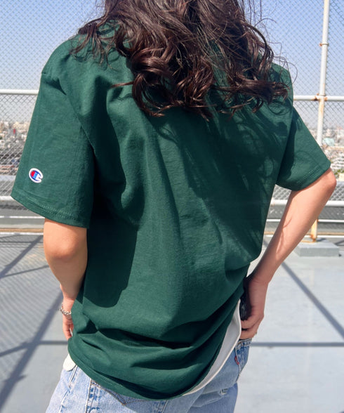Champion Authentic T-SHIRTS チャンピオン サイズ展開多数 コットン 無地 1/2スリーブ 半袖 Tシャツ | 2191052 | ダークグリーン