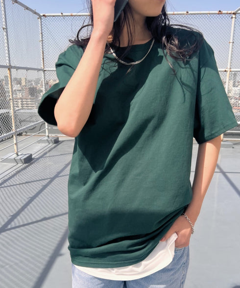 Champion Authentic T-SHIRTS チャンピオン サイズ展開多数 コットン 無地 1/2スリーブ 半袖 Tシャツ | 2191052 | ダークグリーン