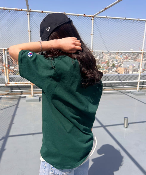 Champion Authentic T-SHIRTS チャンピオン サイズ展開多数 コットン 無地 1/2スリーブ 半袖 Tシャツ | 2191052 | ダークグリーン