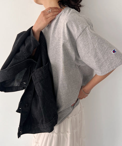 Champion Authentic T-SHIRTS チャンピオン サイズ展開多数 コットン 無地 1/2スリーブ 半袖 Tシャツ | 2191052 | グレー