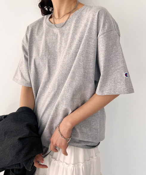 Champion Authentic T-SHIRTS チャンピオン サイズ展開多数 コットン 無地 1/2スリーブ 半袖 Tシャツ | 2191052 | グレー
