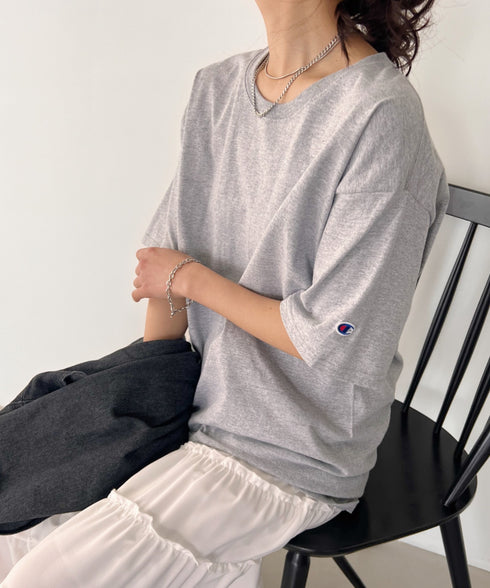 Champion Authentic T-SHIRTS チャンピオン サイズ展開多数 コットン 無地 1/2スリーブ 半袖 Tシャツ | 2191052 | グレー