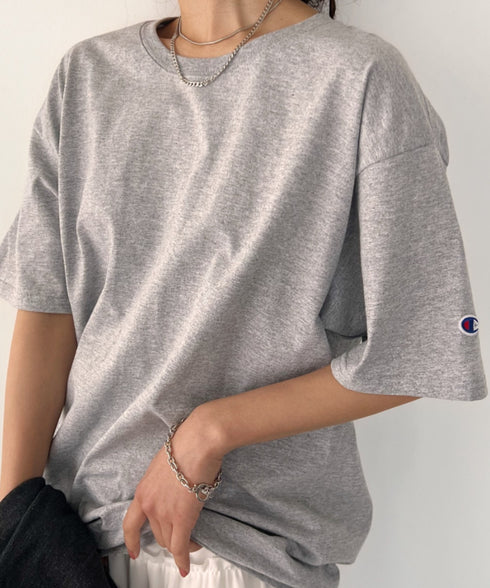 Champion Authentic T-SHIRTS チャンピオン サイズ展開多数 コットン 無地 1/2スリーブ 半袖 Tシャツ | 2191052 | グレー
