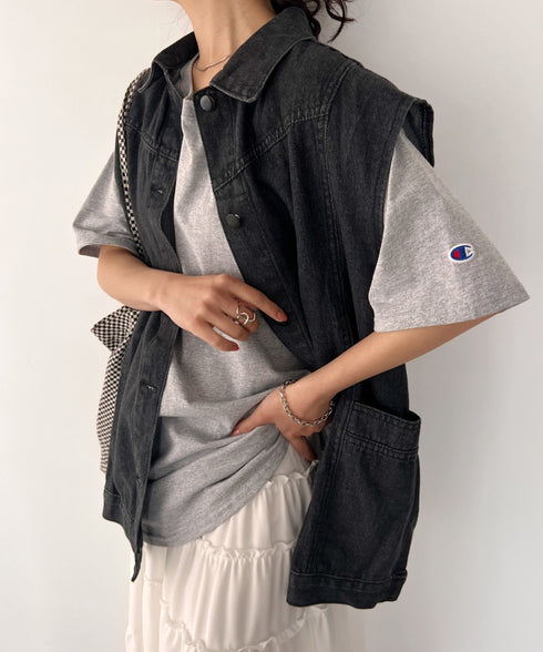 Champion Authentic T-SHIRTS チャンピオン サイズ展開多数 コットン 無地 1/2スリーブ 半袖 Tシャツ | 2191052 | グレー