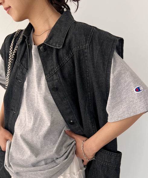 Champion Authentic T-SHIRTS チャンピオン サイズ展開多数 コットン 無地 1/2スリーブ 半袖 Tシャツ | 2191052 | グレー