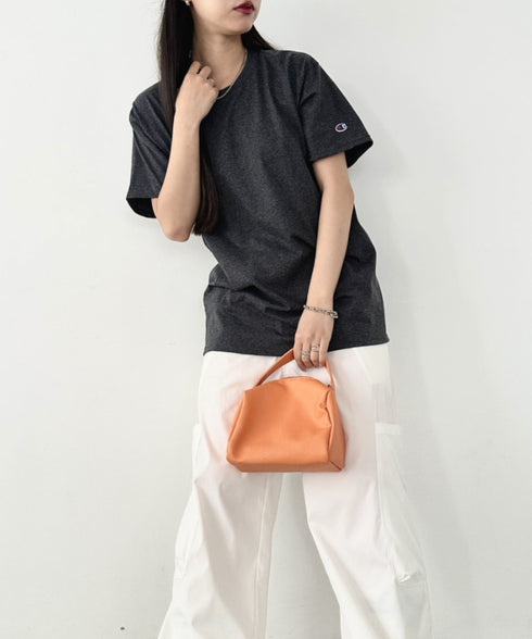 Champion Authentic T-SHIRTS チャンピオン サイズ展開多数 コットン 無地 1/2スリーブ 半袖 Tシャツ | 2191052 | チャコールグレー