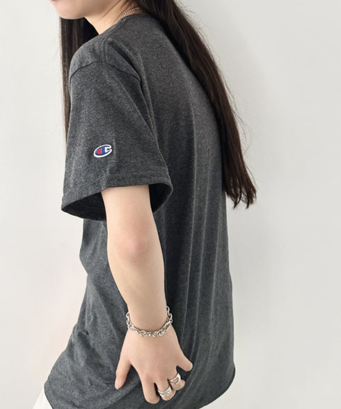 Champion Authentic T-SHIRTS チャンピオン サイズ展開多数 コットン 無地 1/2スリーブ 半袖 Tシャツ | 2191052 | チャコールグレー