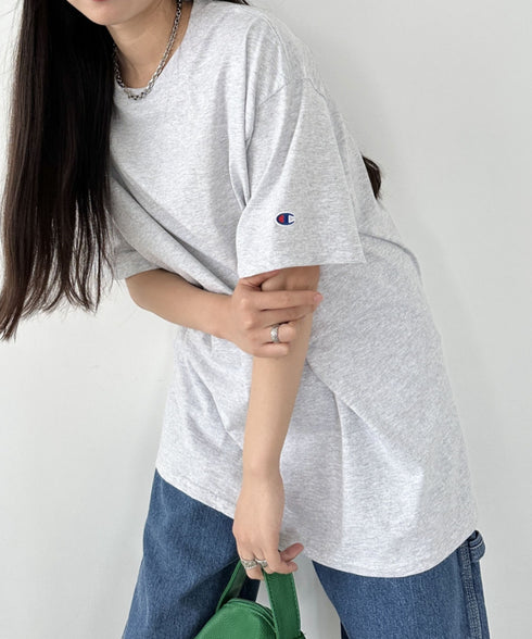 Champion Authentic T-SHIRTS チャンピオン サイズ展開多数 コットン 無地 1/2スリーブ 半袖 Tシャツ | 2191052 | アッシュグレー