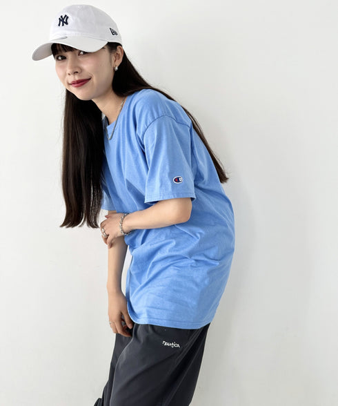Champion Authentic T-SHIRTS チャンピオン サイズ展開多数 コットン 無地 1/2スリーブ 半袖 Tシャツ | 2191052 | ライトブルー