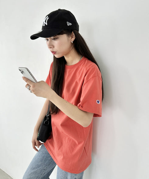 Champion Authentic T-SHIRTS チャンピオン サイズ展開多数 コットン 無地 1/2スリーブ 半袖 Tシャツ | 2191052 | レッド