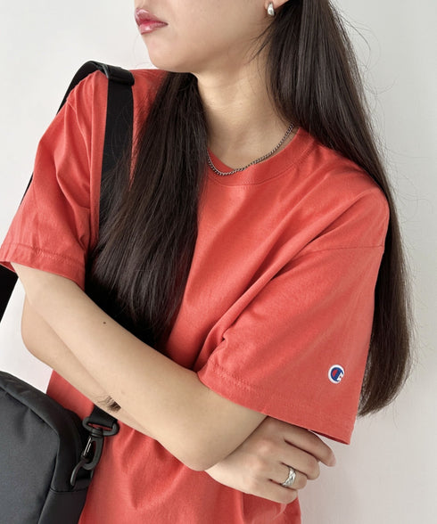 Champion Authentic T-SHIRTS チャンピオン サイズ展開多数 コットン 無地 1/2スリーブ 半袖 Tシャツ | 2191052 | レッド