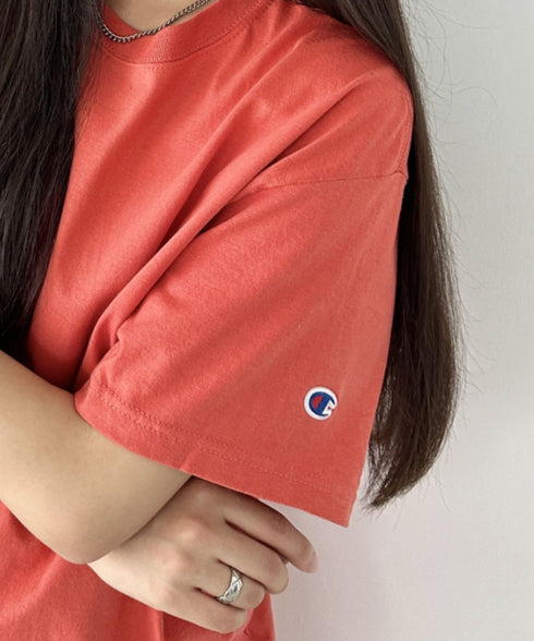 Champion Authentic T-SHIRTS チャンピオン サイズ展開多数 コットン 無地 1/2スリーブ 半袖 Tシャツ | 2191052 | レッド