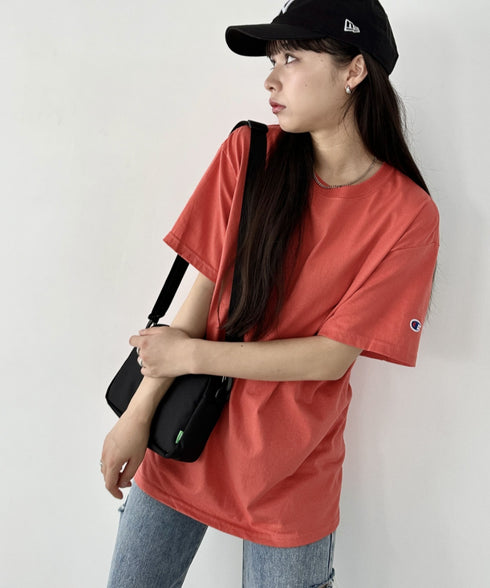 Champion Authentic T-SHIRTS チャンピオン サイズ展開多数 コットン 無地 1/2スリーブ 半袖 Tシャツ | 2191052 | レッド