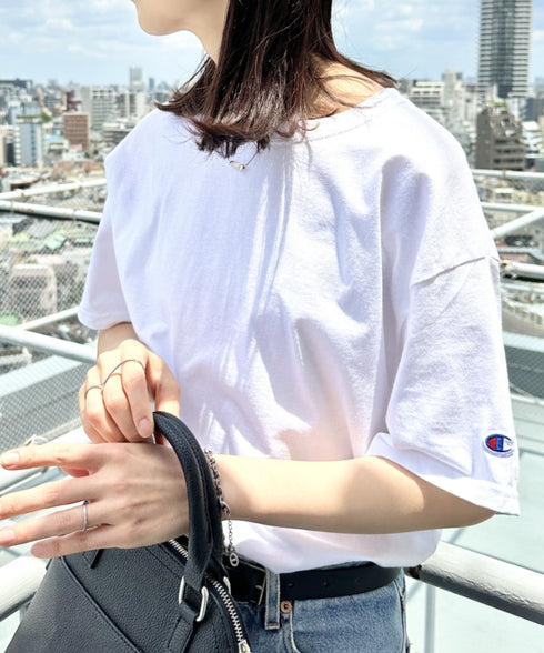 Champion Authentic T-SHIRTS チャンピオン サイズ展開多数 コットン 無地 1/2スリーブ 半袖 Tシャツ | 2191052 | ホワイト