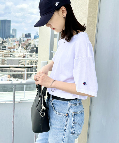 Champion Authentic T-SHIRTS チャンピオン サイズ展開多数 コットン 無地 1/2スリーブ 半袖 Tシャツ | 2191052 | ホワイト