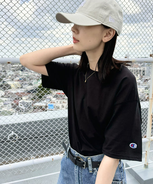 Champion Authentic T-SHIRTS チャンピオン サイズ展開多数 コットン 無地 1/2スリーブ 半袖 Tシャツ | 2191052 | ブラック
