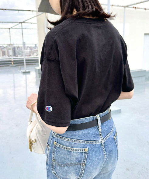 Champion Authentic T-SHIRTS チャンピオン サイズ展開多数 コットン 無地 1/2スリーブ 半袖 Tシャツ | 2191052 | ブラック
