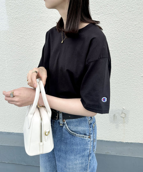 Champion Authentic T-SHIRTS チャンピオン サイズ展開多数 コットン 無地 1/2スリーブ 半袖 Tシャツ | 2191052 | ブラック