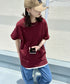 Champion Authentic T-SHIRTS チャンピオン サイズ展開多数 コットン 無地 1/2スリーブ 半袖 Tシャツ | 2191052 | マルーン